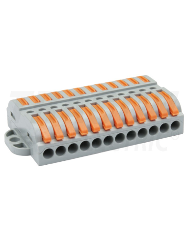 Borne à double connexion rapide 12 pôles 32A