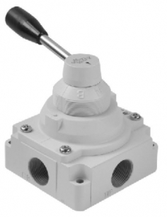 Valve 1/2 4-way 3 positions e.g. rotary lever Size 3 - Mindman - ADAJUSA