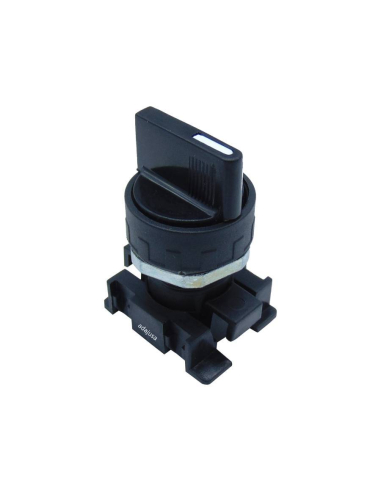Black 2-position short cam selector switch with spring return - black Aignep