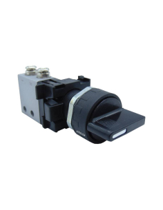 Sélecteur noir avec 2 positions de came courte et valve : 3/2 NF raccords latéraux Ø 4 mm - Aignep - ADAJUSA