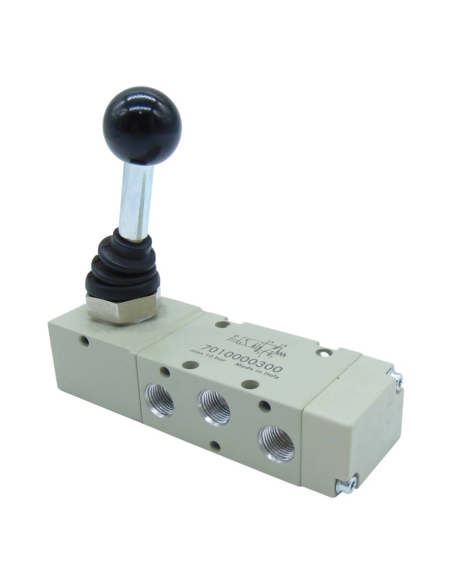 Pneumatic valve 1/2 5 ways 2 positions lever 90º bistable Metal Work | Price adajusa