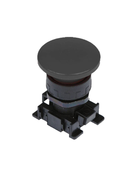 Bouton poussoir champignon noir - Metal Work