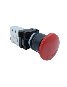 Bouton poussoir d urgence avec verrouillage vanne: 3/2 (NC) latéral - Metal Work