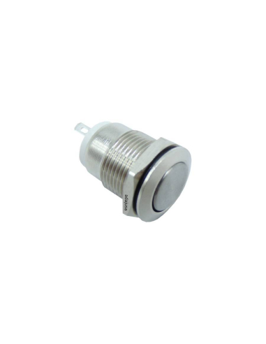 Bouton poussoir anti-vandalisme Ø12mm 1 NA laiton nickelé