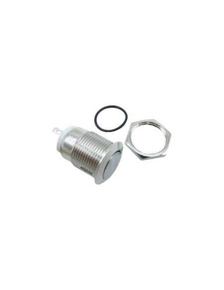 Bouton-poussoir antivandalisme 1 NA, laiton nickelé - 12mm | ADAJUSA | prix
