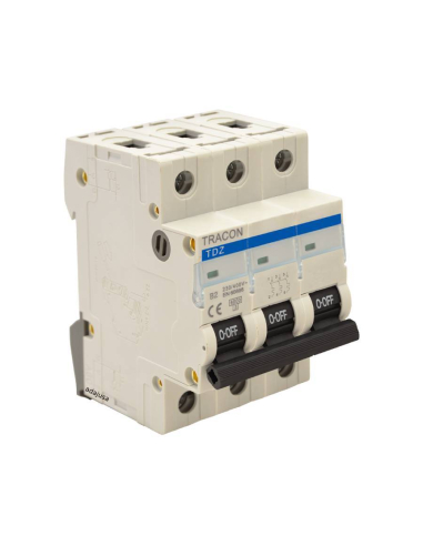 Disjoncteur magnéto-thermique 3 pôles 6A courbe C - Tracon