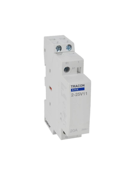 Contacteur modulaire 25A 2Pôles ouvert 230Vac - Tracon