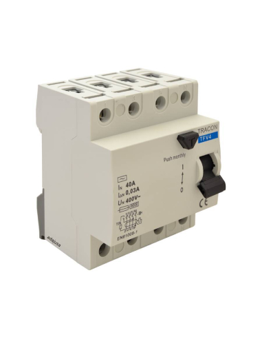 Différentiel 4 pôles 25A 30mA classe AC - Tracon
