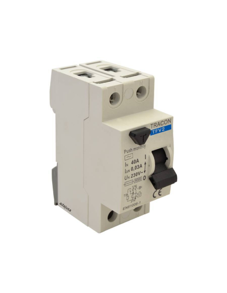 Différentiel 2 pôles 40A 300mA classe AC - Tracon