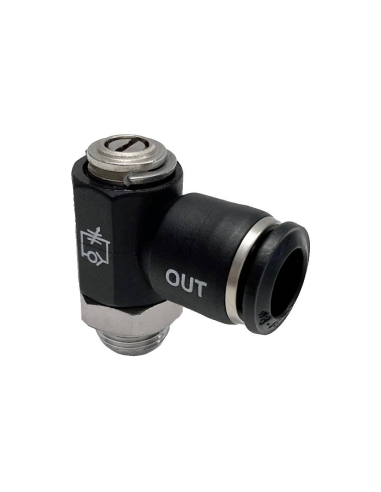 Adjustable Regulator with adjustment screw 1/4 tube diameter 8 for valve - Aignep