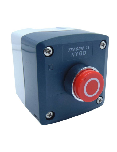 Boîtier avec bouton d'arrêt saillant avec inscription "O" complète - Série NYG