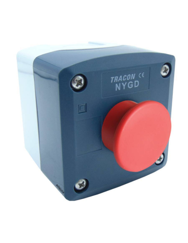 Box with complete Ø40 mushroom stop button - NYG Series