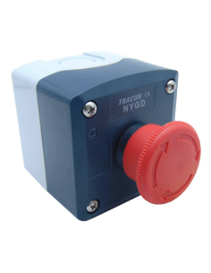 Button box with Ø40 mushroom stop button with interlocking NYG542P40T| ADAJUSA | price