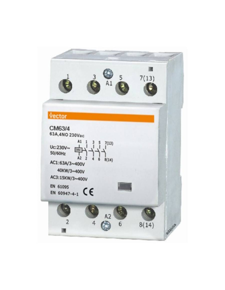 Modular contactor 63A 4Poles open 24Vac