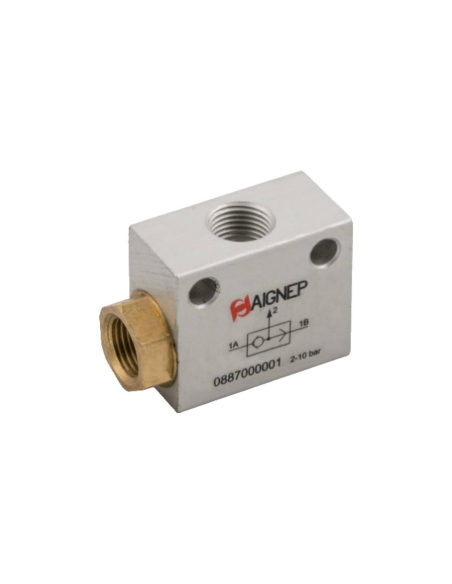 Vanne logique pneumatique fonction OU 1/8 - Aignep