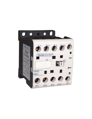 Three-phase mini contactor 9A 24Vac closed auxiliary contact NC TR1K Series