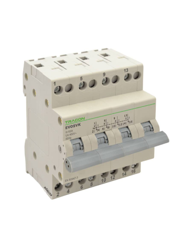 Commutateur modulaire 4 pôles 16A - Tracon