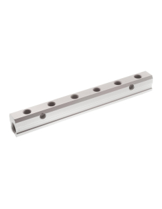 Distributeur simple 2 entrées 1/2 - 6 sorties 3/8 en aluminium - Aignep | ADAJUSA