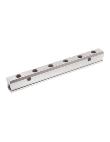 Double distributor 2 3/8 inputs - 6 1/4 outputs in aluminum - Aignep