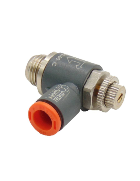 Adjustable Regulator 3/8 tube diameter 10 for technopolymer cylinder - Metal Work