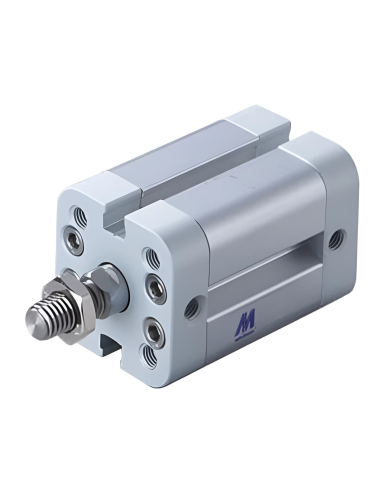 Vérin pneumatique compact 80x500mm double effet tige INOX ISO 21287 - Mindman