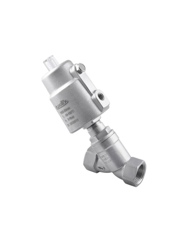 Angled seat valve 3/4 NC actuator in INOX - Aignep