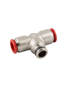 Raccord automatique en T avec filetage central conique 1/8 tube 6 Série 50000 - Aignep | ADAJUSA