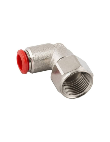 Raccord coudé cylindrique réglable femelle 1/4 tube 10mm Série 50000 - Aignep