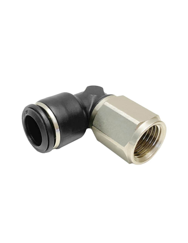 Female cylindrical adjustable elbow fitting 3/8 tube 10mm Series 55000 - Aignep