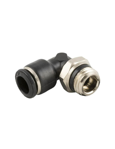 Male tapered swivel elbow fitting (short) 1/8 pipe 8mm Series 55000 - Aignep