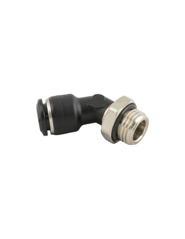 Raccord coudé pivotant 45° mâle cylindrique 1/4 tuyau 8mm série 55000 - Aignep