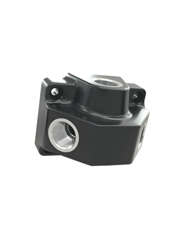 Polyamide and aluminum distributor 2 outputs female input 1/2 - Sicomat