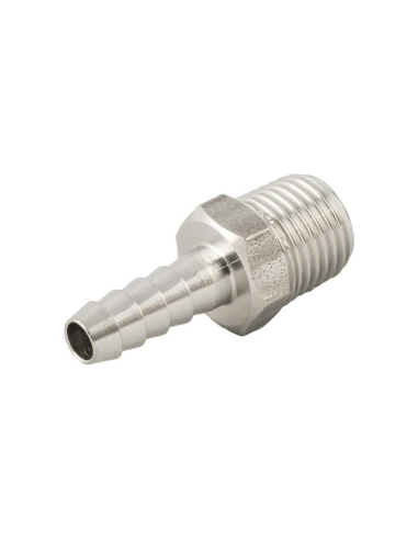 Chevron mâle 1/4 conique pour caoutchouc diamètre 10mm INOX Série 62000 - Aignep