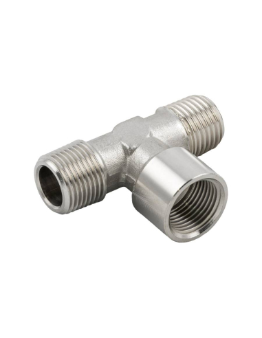 Raccord en T filetage central femelle 3/8 INOX Série 62000 - Aignep