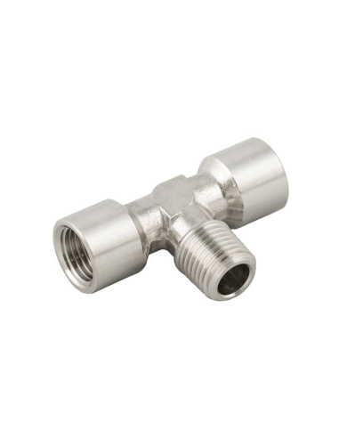 Raccord en T filetage central mâle 1/2 INOX Série 62000 - Aignep