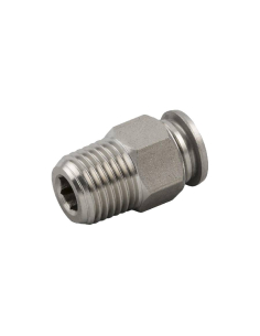 Raccord droit automatique tube 3/8 10mm INOX Série 60000 - Aignep | ADAJUSA