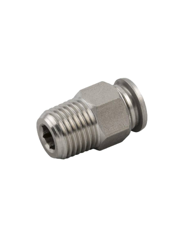 Raccord conique mâle droit 3/8 tube 10mm INOX Série 60000 - Aignep