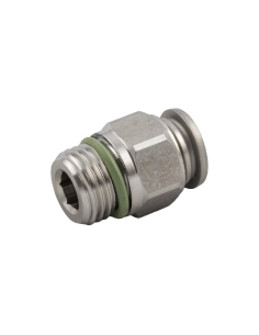 Straight male fitting 1/4 tube 8mm INOX Series 60000 - Aignep | ADAJUSA