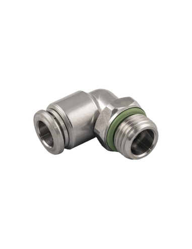 Raccord coudé mâle conique orientable 3/8 tube 6mm avec joint INOX Série 60000 - Aignep