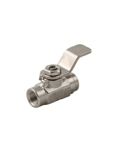 Cut-off valve 1/4 female 2 way INOX  - Aignep