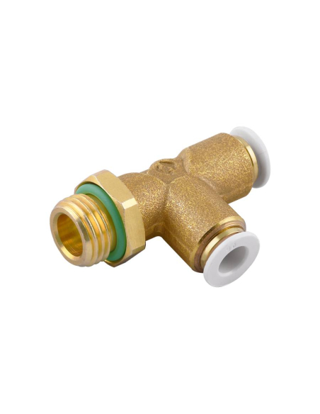 Raccord en T filetage côté mâle 1/8 tube 6mm pour usage alimentaire et eau potable Série 59000 FOOD - Aignep | ADAJUSA