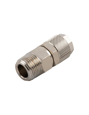 Raccord droit réglable mâle conique 1/4 tube 10/6,5 Série 1000 - Aignep