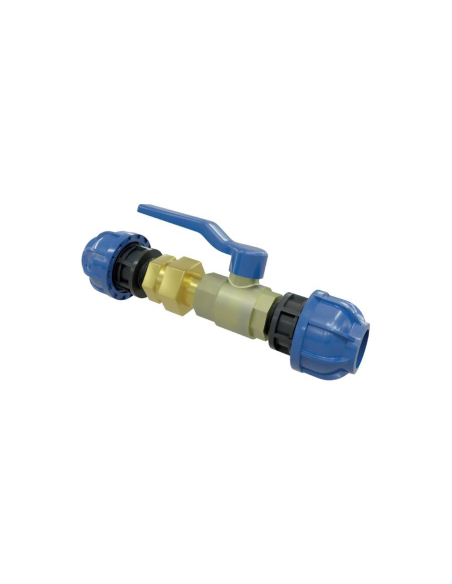 Robinet à boisseau sphérique 2 1/2 avec raccord droit 3 pièces tube 63mm Sicomat | ADAJUSA | prix