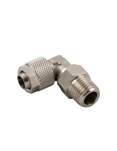 Raccord coudé réglable mâle conique 1/8 tube 6/4 Série 1000 - Aignep
