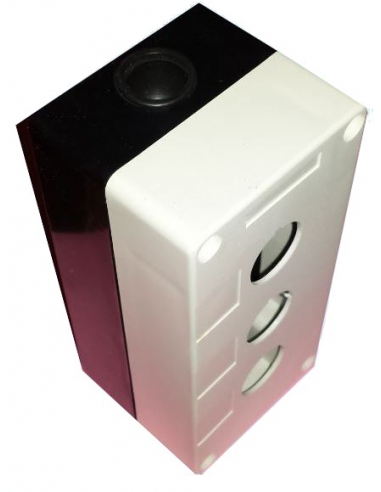 Button box 3 elements diameter 22 plastic