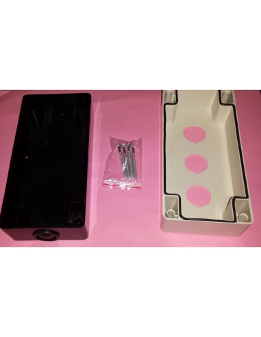 Button box 3 elements diameter 22 plastic