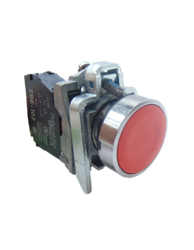 Bouton poussoir rouge contact fermé (NC) Harmony XB4 - SCHNEIDER