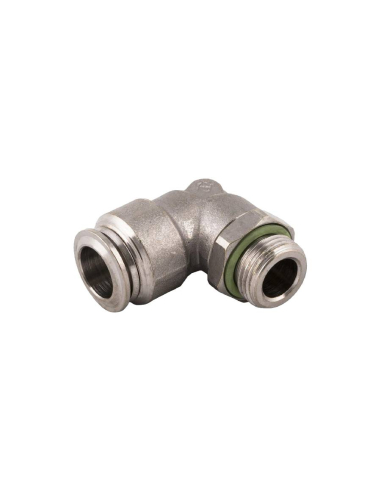 Raccord coudé mâle cylindrique réglable M5 tube 4mm à usage alimentaire Série 70000 FOOD GRADE - Aignep
