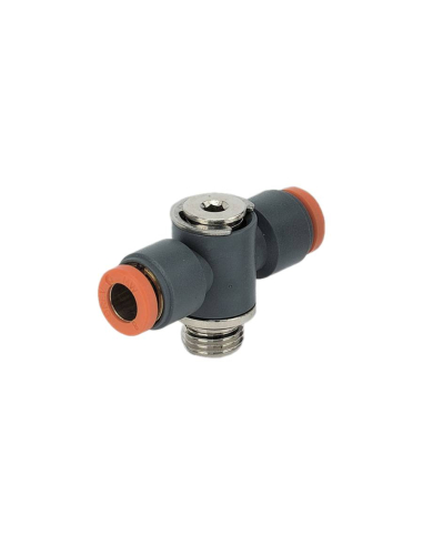 Raccord double orientable tube M5 diamètre 4mm technopolymère - Metal Work