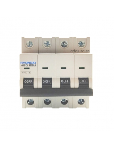 MCB circuit breaker 4 poles 6A (4x6A) - Hyundai Electric